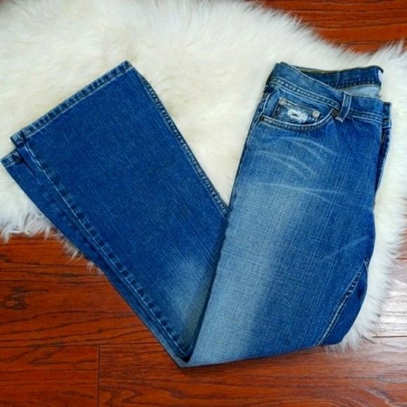 Denim - Armani Exchange Medium Wash Flare Womens Jeans